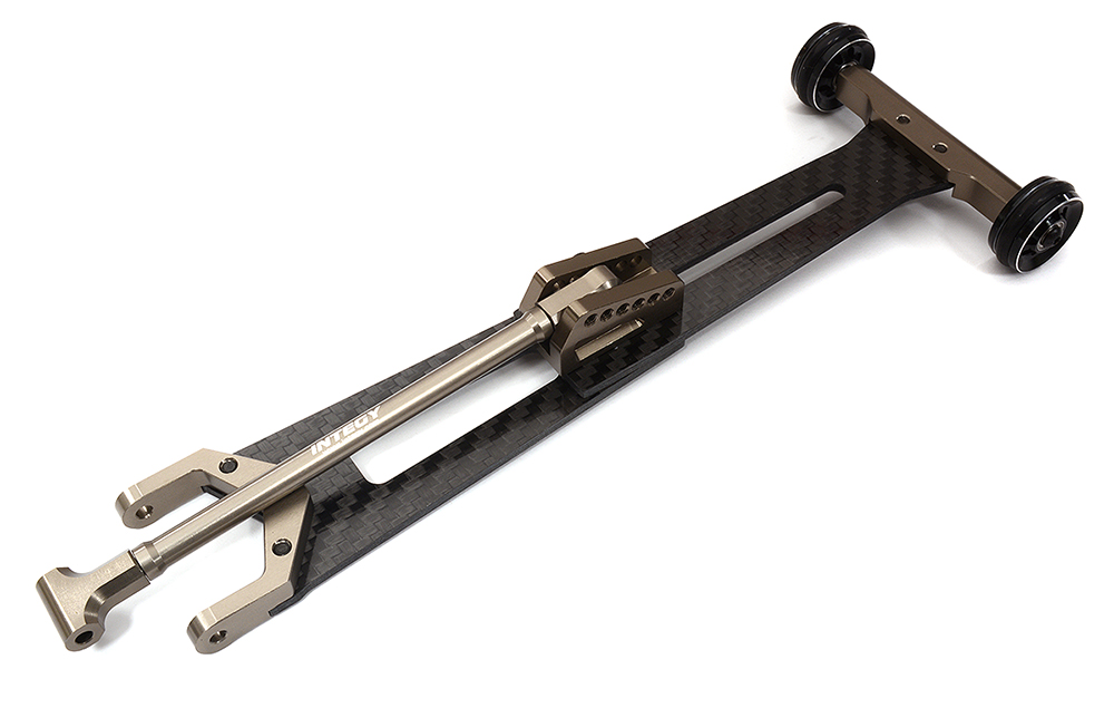 C32407GREY CF Composite Alloy Wheelie Bar for Losi 1/10 2WD 22S Drag L=152 to 207mm - Image 1