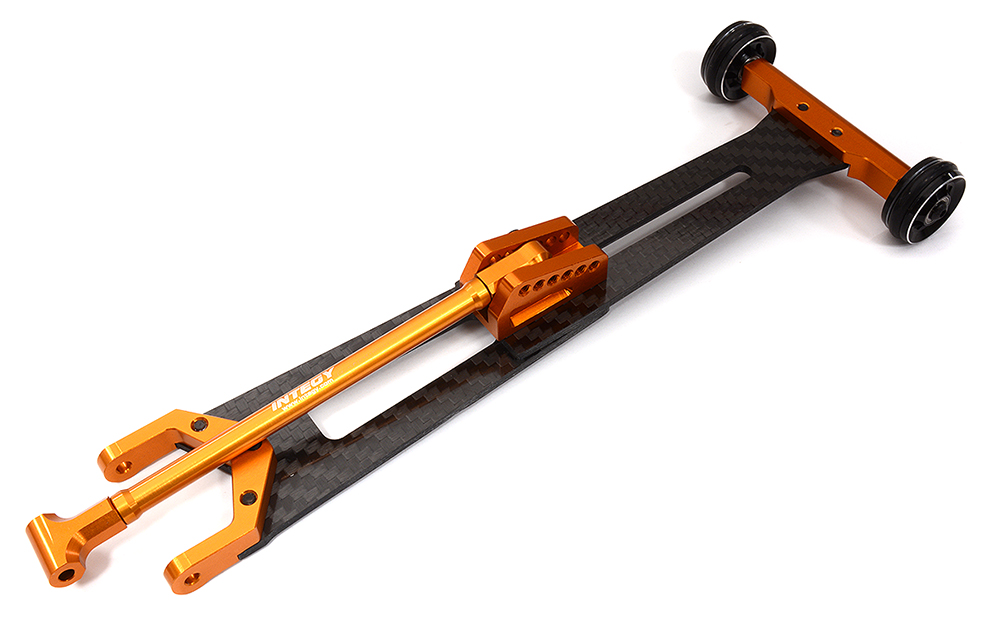 C32407ORANGE CF Composite Alloy Wheelie Bar for Losi 1/10 2WD 22S Drag L=152 to 207mm - Image 1