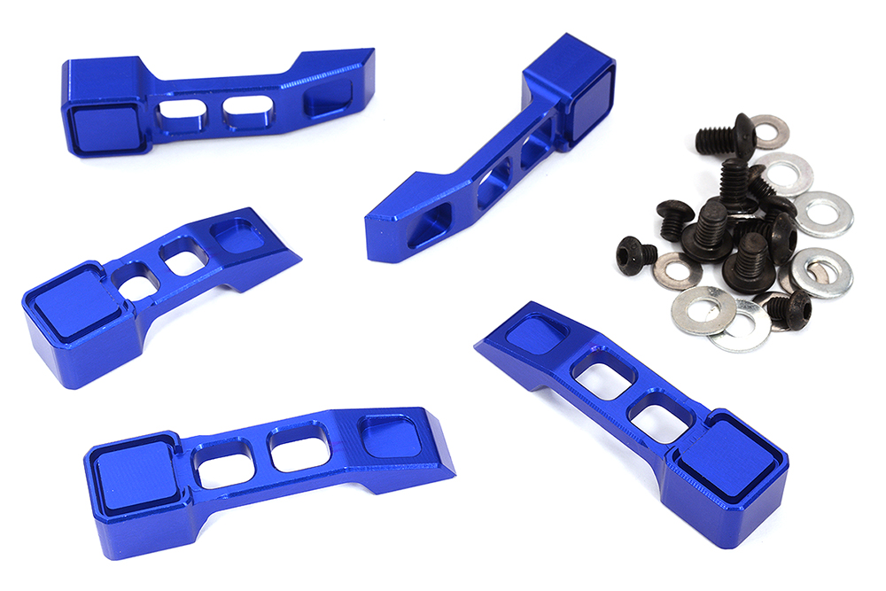 C32413BLUE Billet Machined Realistic Blue Handle Set (5) for Axial 1/6 SCX6 Jeep JLU 250004 - Image 1