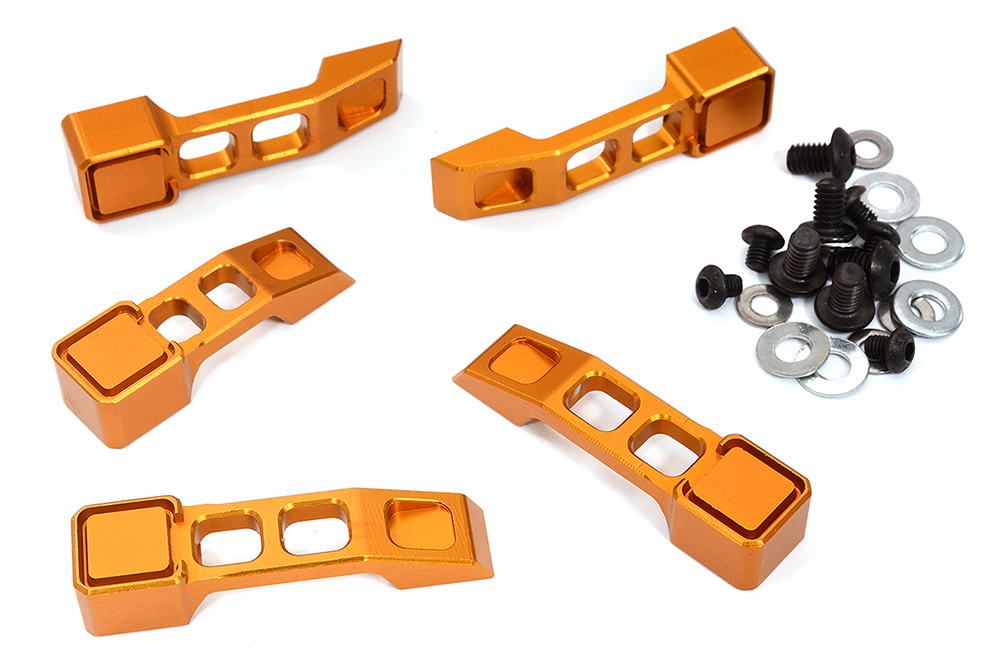 C32413ORANGE Billet Machined Realistic Handle Set (5) for Axial 1/6 SCX6 Jeep JLU 250004 - Image 1