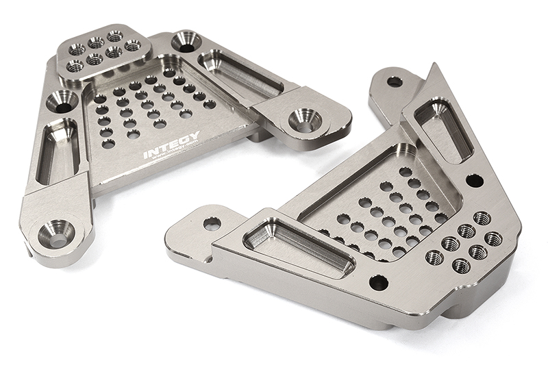 C32417GREY Billet Machined Rear Shock Towers for Axial 1/6 SCX6 251001 - Image 1