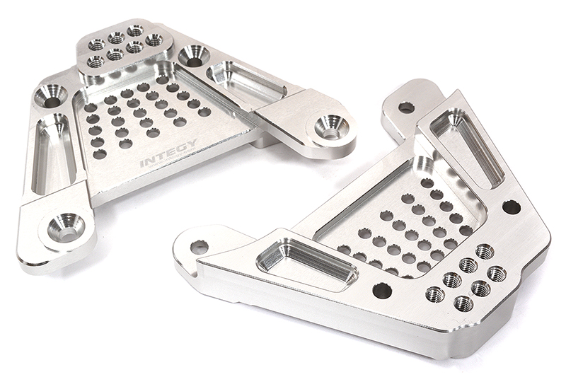 C32417SILVER Billet Machined Rear Shock Towers for Axial 1/6 SCX6 251001 - Image 1