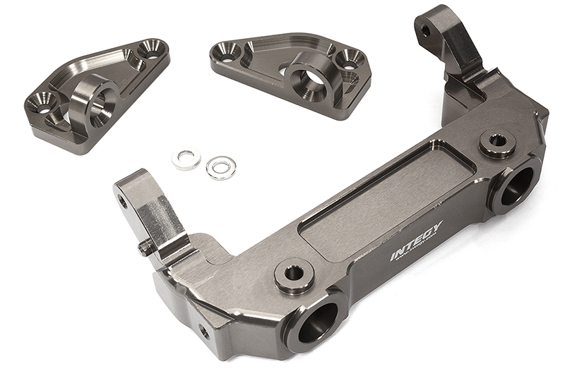 C32424GREY Grey Billet Machined Front Bumper & Body Mounts for Axial SCX6 1/6 Scale 251008 - Image 1