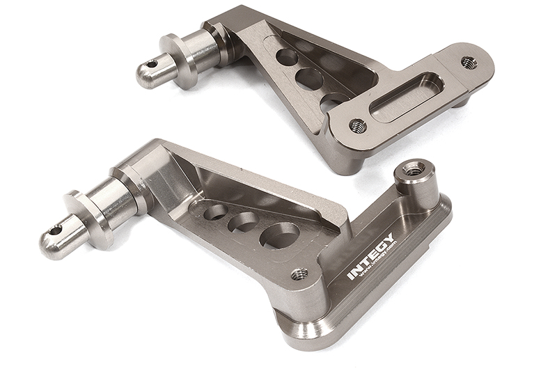 C32427GREY Billet Machined Rear Body Mounts & Posts for Axial 1/6 SCX6 JLU Wrangler 251008 - Image 1