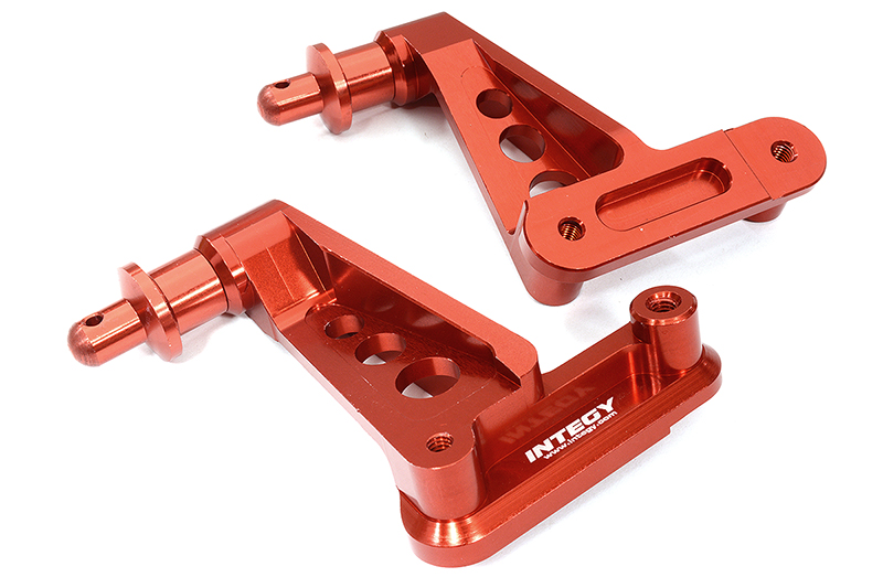 C32427RED Billet Machined Rear Body Mounts & Posts for Axial 1/6 SCX6 JLU Wrangler 251008 - Image 1