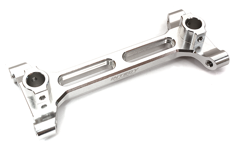 C32432SILVER Silver Billet Machined Rear Shock Tower Brace for Axial 1/6 Scale SCX6 251009 - Image 1