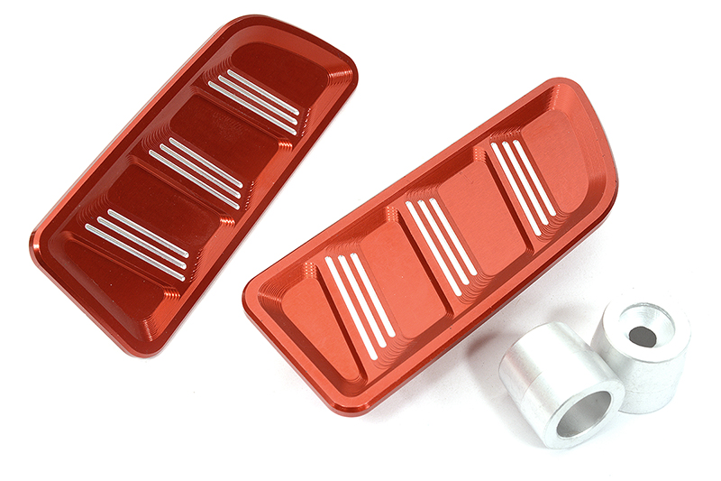C32435RED Red Billet Machined Realistic Front Hood Vents for Axial 1/6 JLU Wrangler 250004 - Image 1