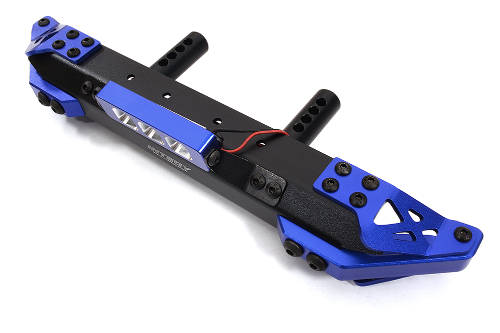 C32443BLUE Realistic Front Alloy Bumper w/ LED for Axial SCX6 JLU Wrangler 250002 - Image 1