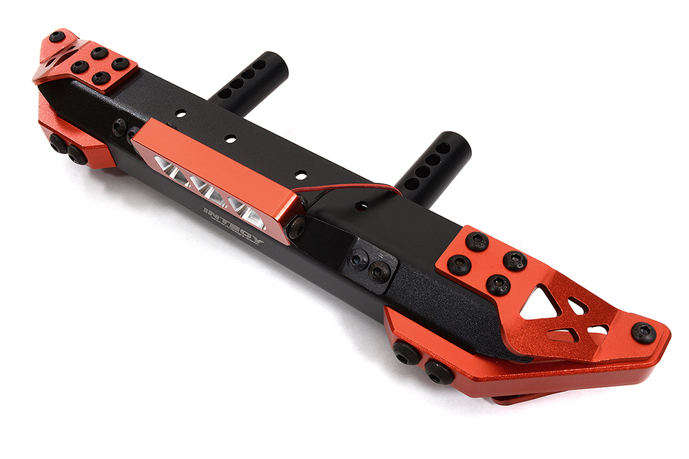 C32443RED Red Front Alloy Bumper with LED Light for Axial SCX6 JLU Wrangler Upgrade 250002 - Image 1