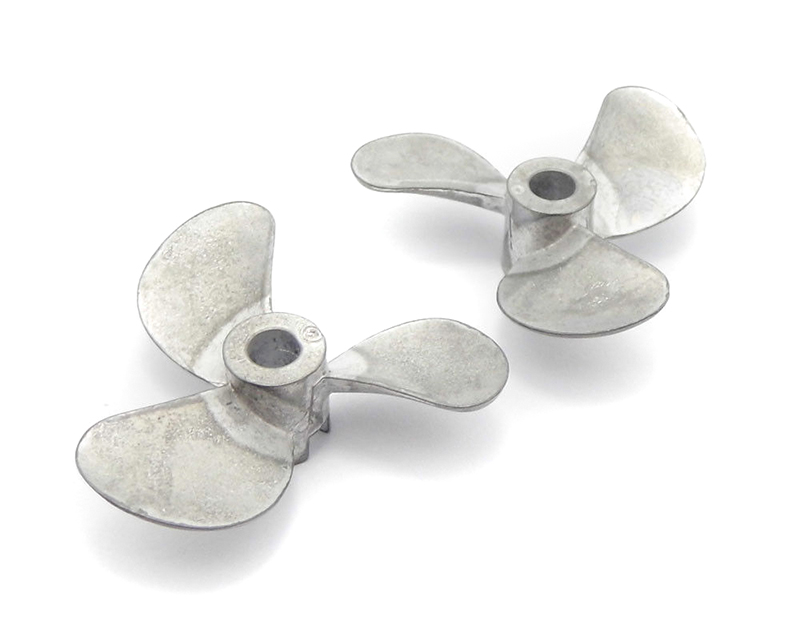 C32454 Alloy 28mm 3-Blade Propeller Set for RC Boat, 4mm Shaft, LH & RH - Image 1
