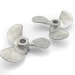Alloy 32mm 3-Blade Propeller 4mm Shaft LH-RH Set for RC Boat