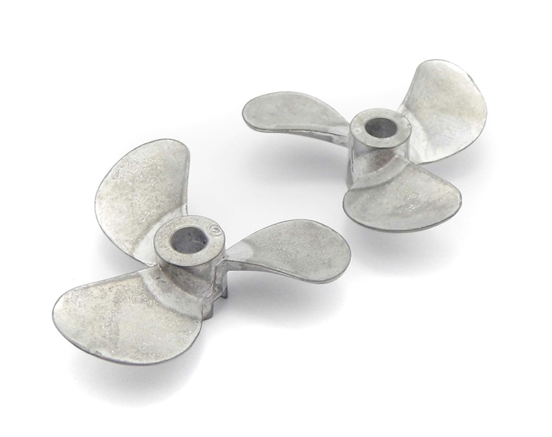 C32457 Alloy 40mm 3-Blade Propeller 4mm Shaft LH-RH Set for RC Boat - Image 1