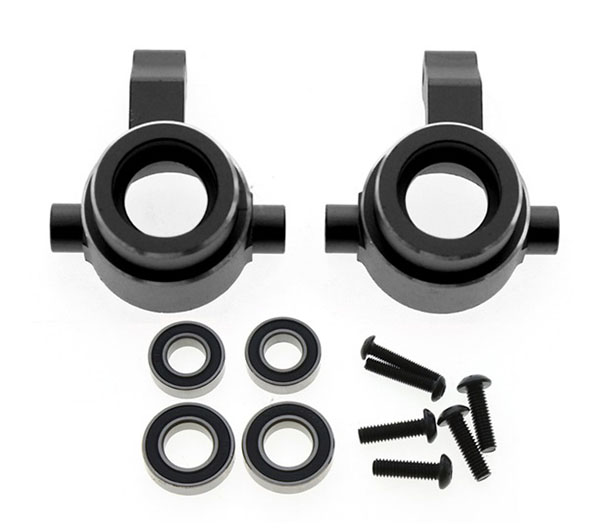 C32471BLACK Alloy Machined Steering Blocks for Traxxas 1/8 Sledge 4WD Monster Truck 9537 - Image 1