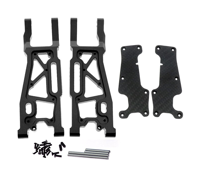 C32482BLACK Alloy Machined Front Suspension Arm Set for Traxxas 1/8 Sledge 4WD 9530 9531 - Image 1