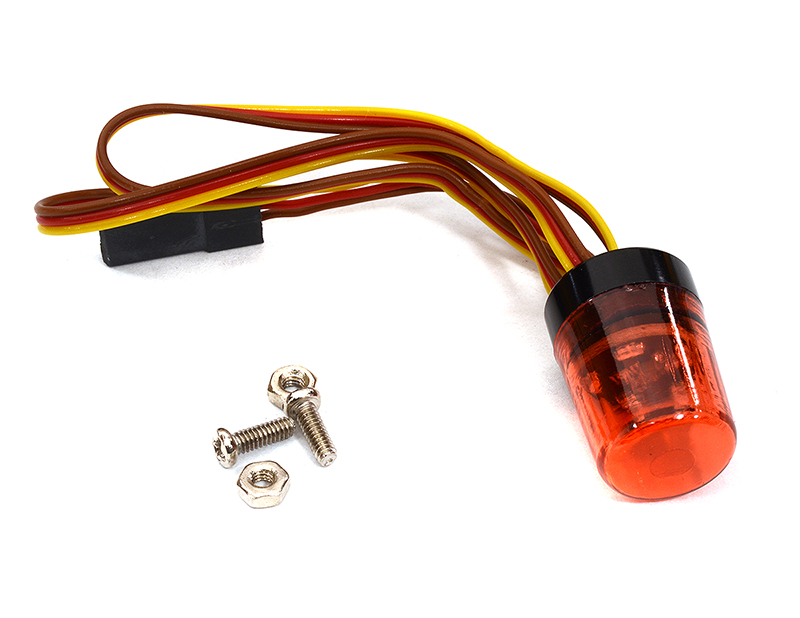 C32520RED Realistic Roof Top Blue Flashing Light LED 13x18mm Size Red Plastic Housing - Image 1
