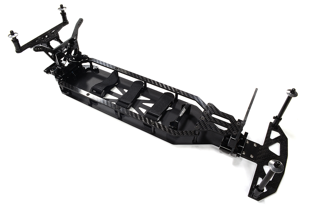 C32548BLACK Alloy Chassis & Carbon Fiber Conversion Kit for Team Associated DR10 Drag - Image 1