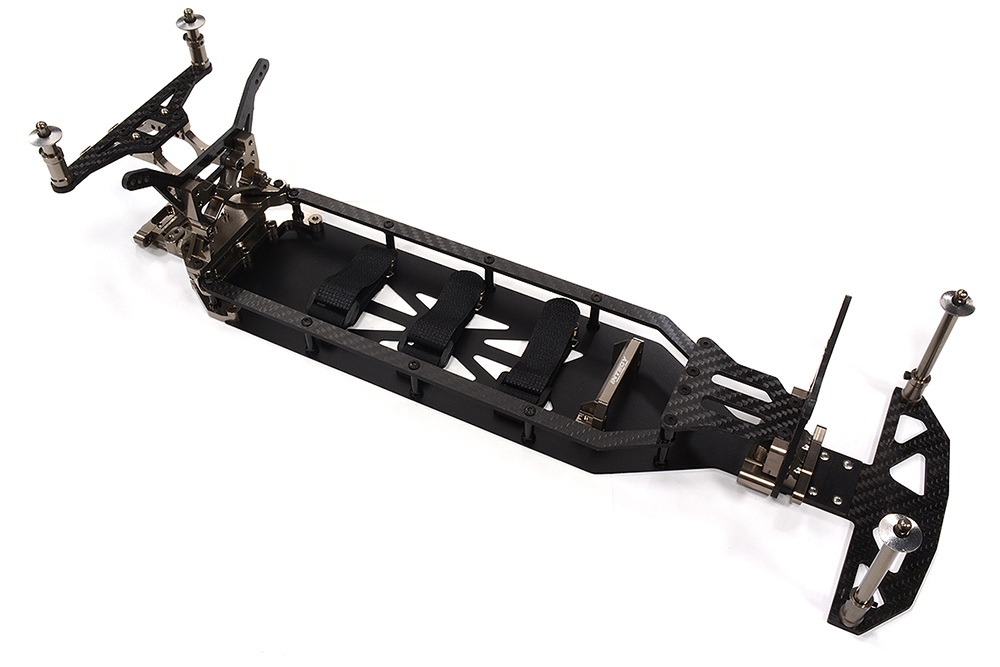 C32548GREY Alloy Chassis & Carbon Fiber Conversion Kit for Team Associated DR10 Drag - Image 1