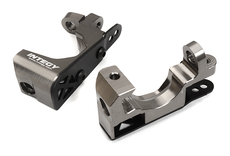 Grey Billet Machined Caster Blocks for Traxxas 1/10 Scale Hoss 4X4 6832