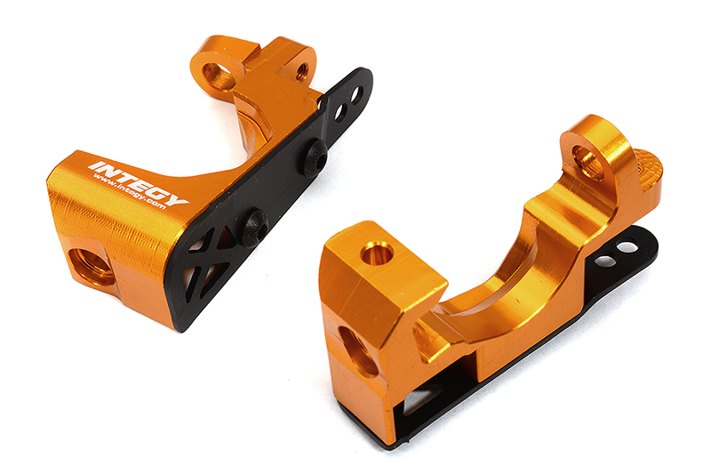 C32561ORANGE Orange Billet Machined Caster Blocks for Traxxas 1/10 Scale Hoss 4X4 6832 - Image 1