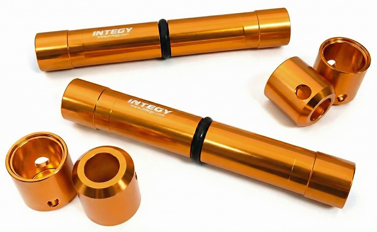 C32562ORANGE Machined Center Drive Shaft Upgrade Set for Axial SCX6 Crawler 252009 252010 - Image 1