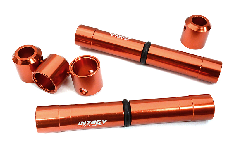 C32562RED Machined Center Drive Shaft Upgrade Set for Axial SCX6 Crawler 252009 252010 - Image 1