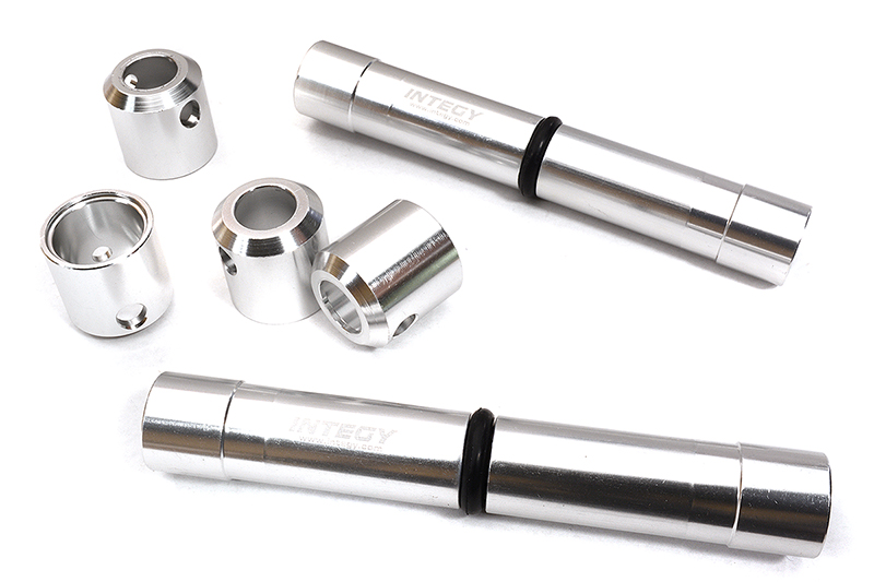 C32562SILVER Machined Center Drive Shaft Upgrade Set for Axial SCX6 Crawler 252009 252010 - Image 1