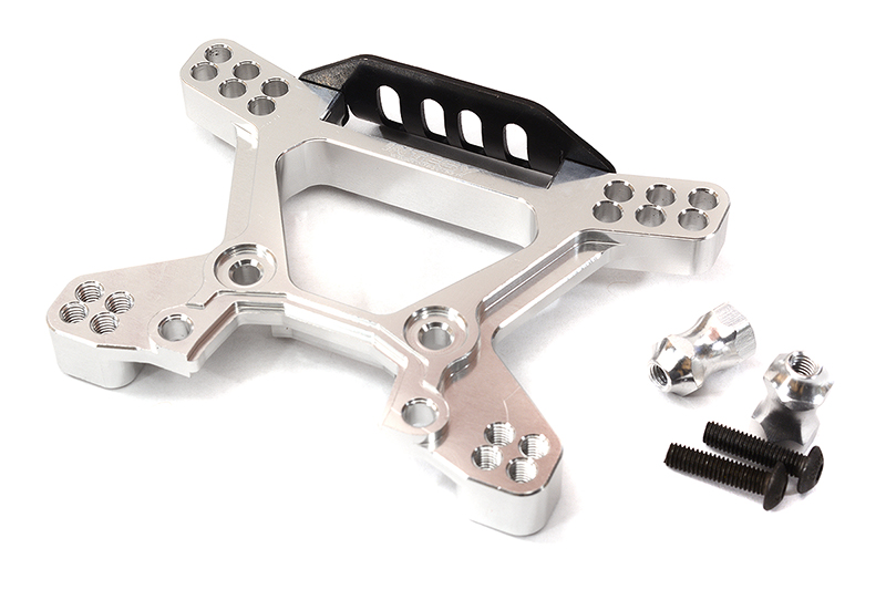 C32565SILVER Billet Machined Front Shock Tower Upgrade for Traxxas 1/10 Scale Hoss 4X4 6739 - Image 1