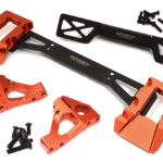 Red Alloy Machined Rear Body Mount Upgrade for Traxxas Sledge 4WD 1/8 Scale 9515