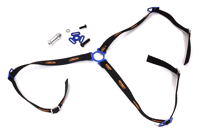 C32583BLUE Realistic Spare Tire Straps w/ Mount for Losi 1/10 Lasernut U4 4WD Brushless RTR - Image 1
