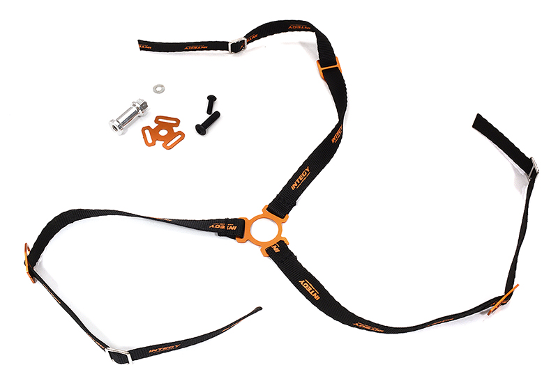C32583ORANGE Realistic Spare Tire Straps w/ Mount for Losi 1/10 Lasernut U4 4WD Brushless RTR - Image 1