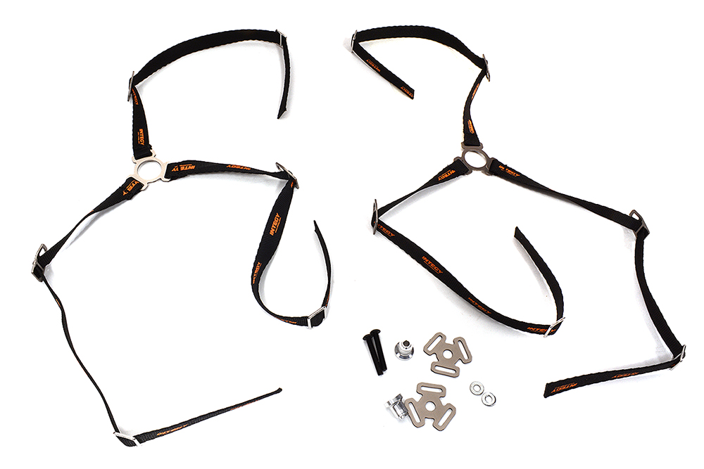 C32584GREY Realistic Spare Tire Straps w/ Mounts for Traxxas 1/7 Unlimited Desert Racer - Image 1