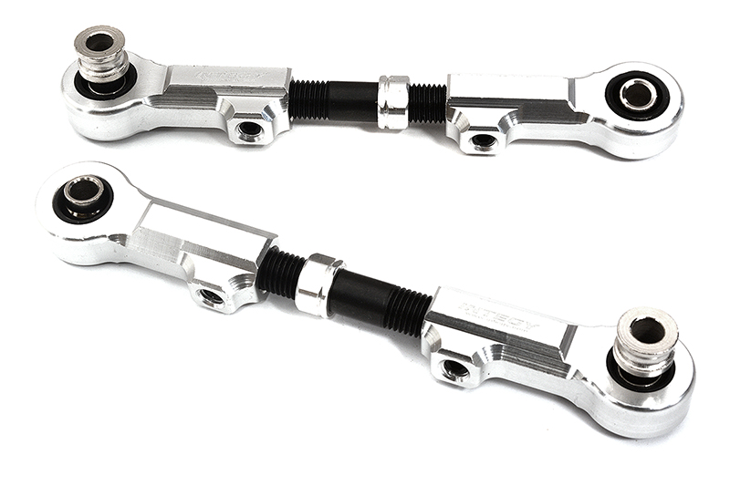 C32586SILVER Billet Machined Steering Turnbuckle Linkages 105mm for Losi 1/5 DBXL-E 2.0 4WD - Image 1
