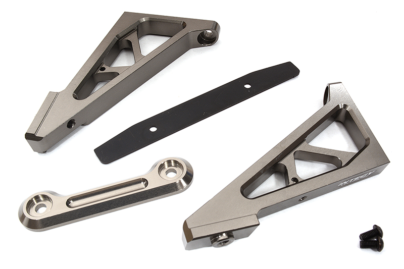 C32589GREY Billet Machined Wing Mount Set for Traxxas 1/8 Sledge 4WD Monster Truck 9518 - Image 1
