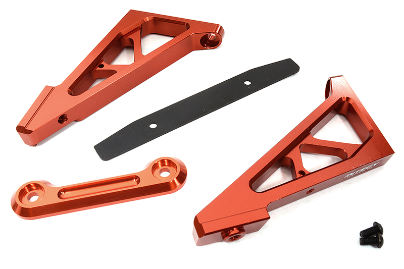 C32589RED Red Billet Machined Wing Mount Set for Traxxas 1/8 Sledge 4WD Monster Truck 9518 - Image 1