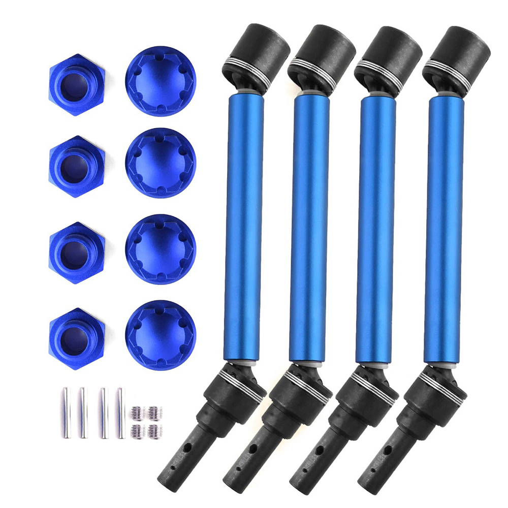 C32613BLUE Universal Drive Shafts (4) w/ 17mm Hex for 1/10 Maxx V2 w/ WideMaxx 8956 8993 - Image 1