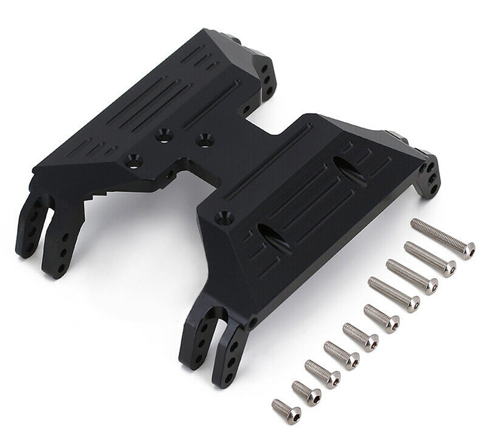 C32615BLACK Alloy Machined Center Lower Chassis Plate for Axial 1/10 Capra 1.9 231005 - Image 1