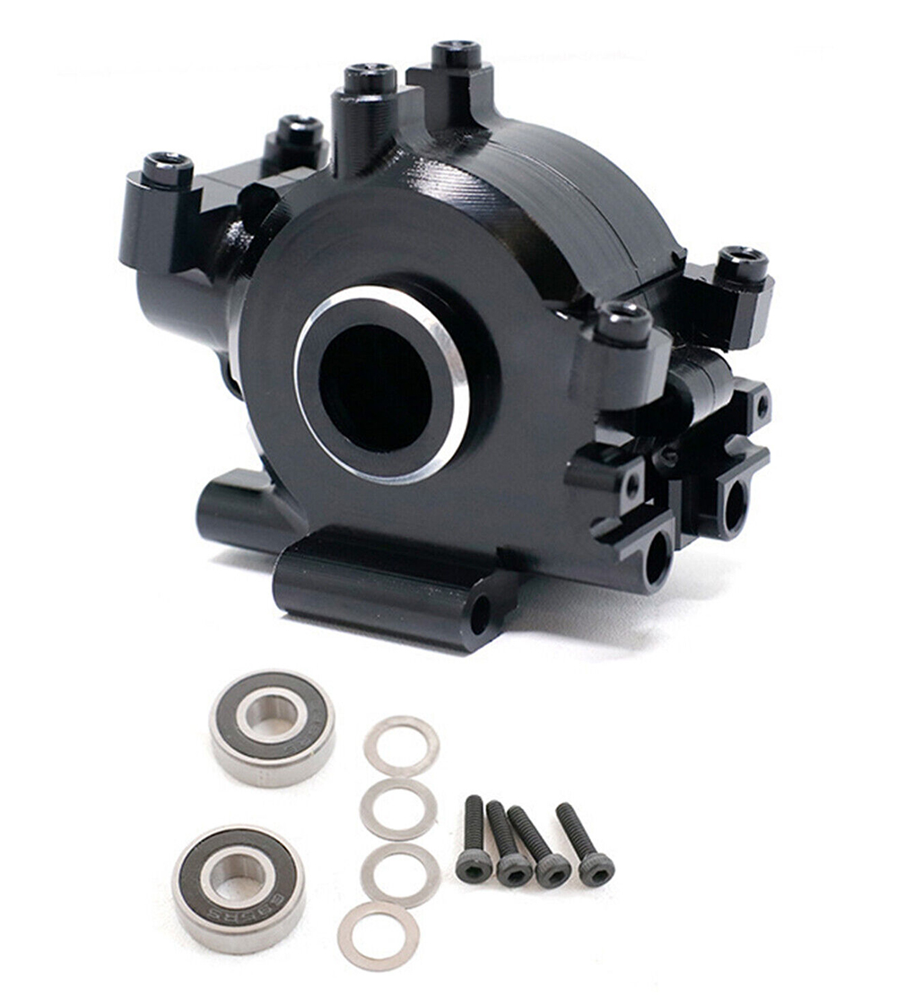 C32616BLACK Alloy Machined Front Gearbox Housings for Losi 1/10 Baja Rey & Rock Rey - Image 1