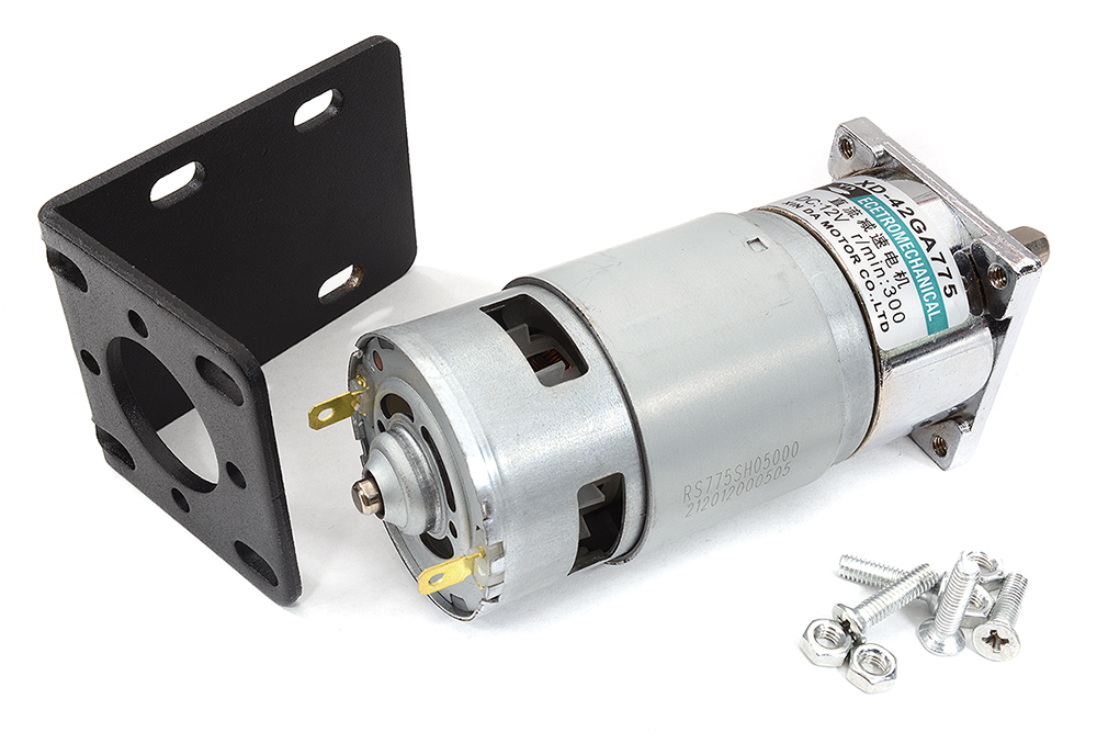 C32641 42GA775 (25W) DC Motor w/ Gear Reduction Gearbox & Motor Mount 12v300 - Image 1