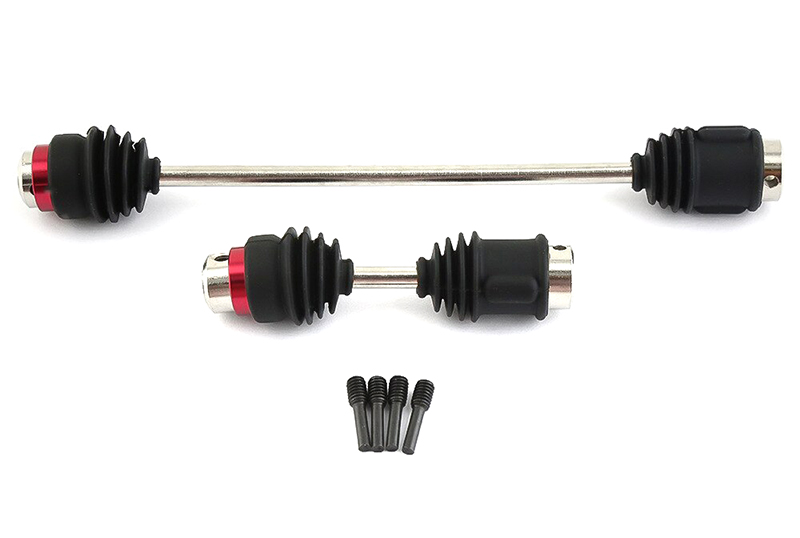 C32714BLACK Machined Center Drive Shafts w/ Dust Boots for E-Revo 2.0 Brushless 8655 8658 - Image 1