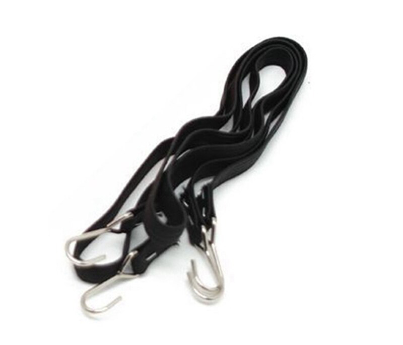 C32785BLACK 1/10 Model Scale 400mm Bungee Elastic Cord Straps (2)+Hooks for Off-Road Crawler - Image 1