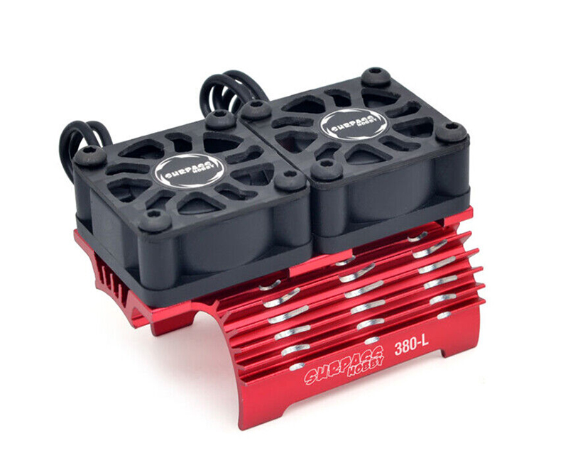 C32804RED Surpass Alloy Heatsink & Twin Cooling Fan for 380/390 Size Motor - Image 1