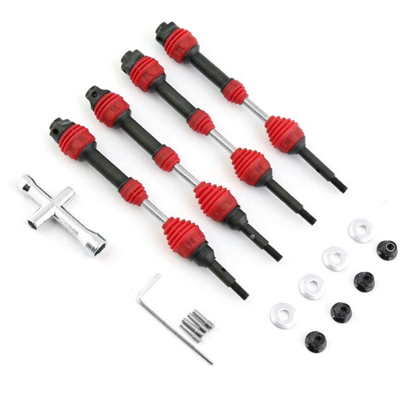 C32820RED Drive Shafts (4) for Traxxas Hoss 4X4, Stampede 4X4 & Rustler 4X4 6851A 6852A - Image 1