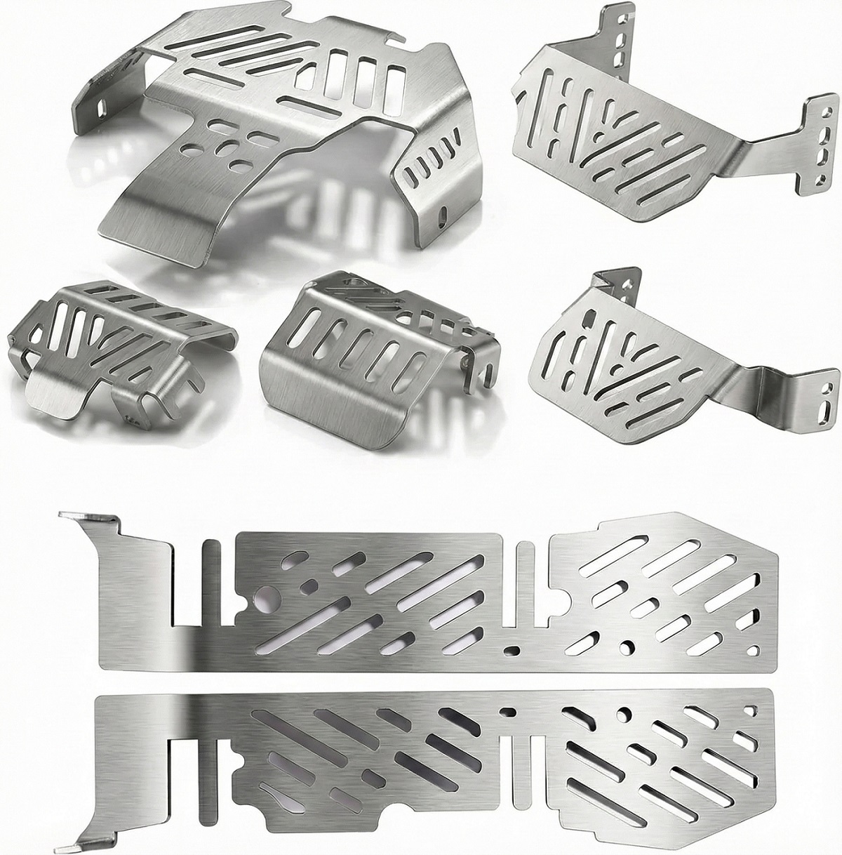 C32858 HD Steel Protection Guard & Skid Plates (7) for Traxxas 1/10 TRX-4 Crawler - Image 1