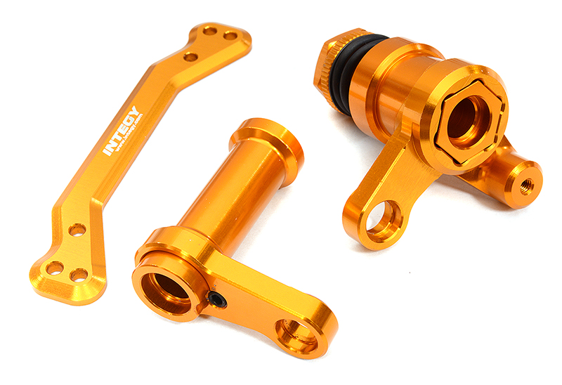 C32942ORANGE Billet Machined Steering Bellcrank Set for Traxxas 1/8 Sledge 4WD 9545 - Image 1