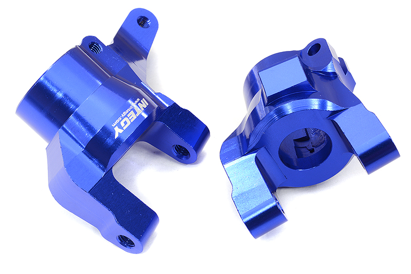 C32951BLUE Blue Billet Machined Caster Blocks for Axial SCX6 Jeep Wrangler 1/6 Scale 252003 - Image 1