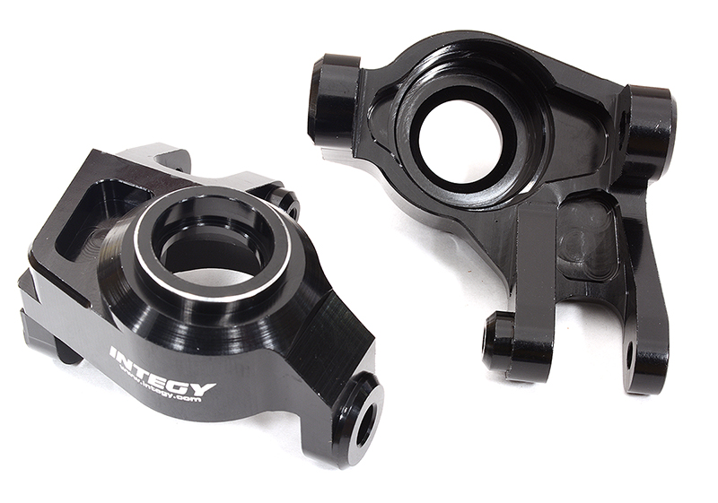 C32952BLACK Billet Machined Steering Knuckles for Axial 1/6 SCX6 Jeep JLU Wrangler 252004 - Image 1