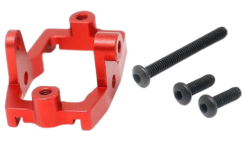 C33009RED Red Alloy Machined Servo Mount for Traxxas 1/18 Scale TRX-4M RC Crawler 9739 - Image 1