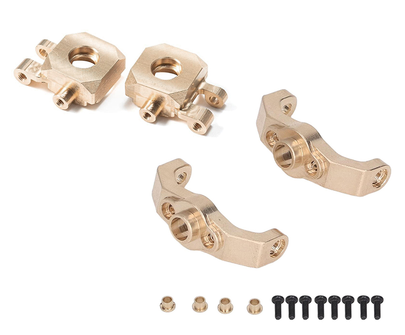 C33019 Brass Alloy Machined Steering & Caster Blocks for Traxxas 1/18 TRX-4M 9732 - Image 1