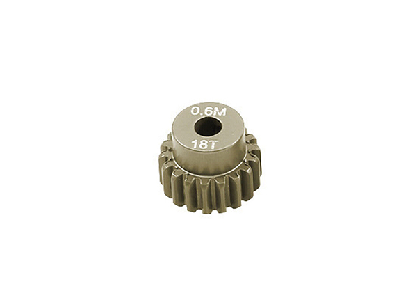 C33060 7075 Alloy Machined Mod 0.6 Pinion Gear 18T, 3.17mm Bore/Shaft for Brushless R/C - Image 1