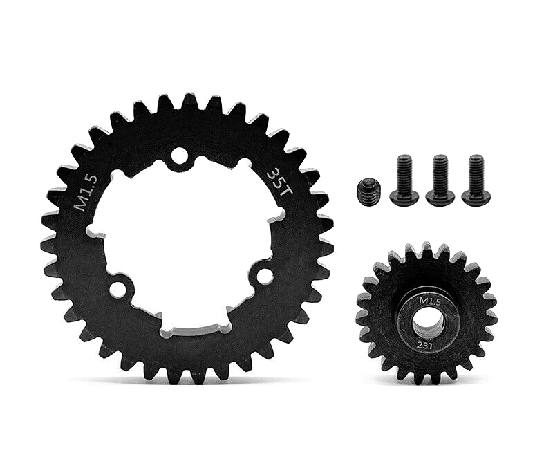 C33118 HD Steel 8mm Bore 23T Pinion+35T Spur Gear Set 1.5 MOD for Traxxas X-Maxx & XRT - Image 1